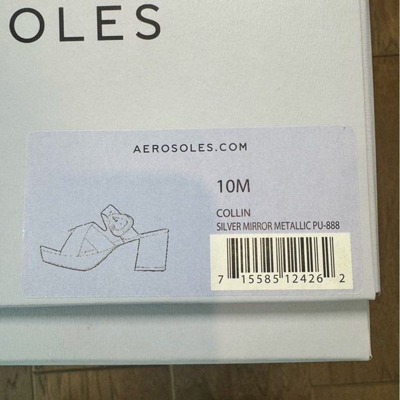 AEROSOLES Metallic Silver Mules - Picture 11 of 11
